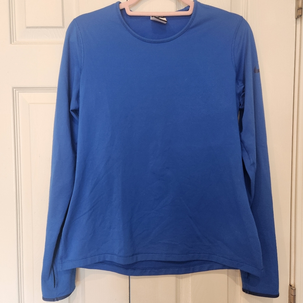 NIKE Pro Dri-Fit Blue Long‎ Sleeve Size Large